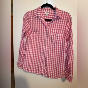J. Crew woman’s button down gingham shirt
